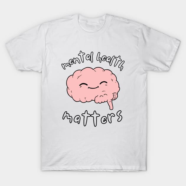 Mental Health Matters Awareness Brain v2 T-Shirt by JustSomeThings